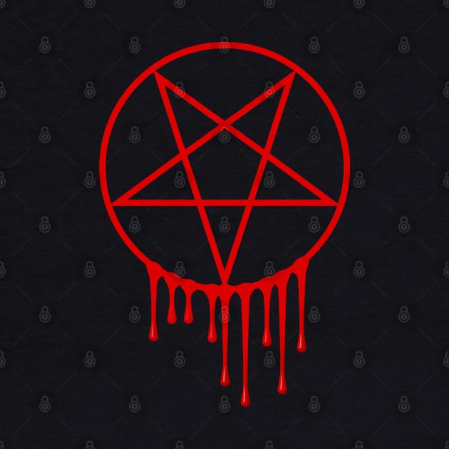 Dripping Blood Pentagram by Dark Night Designs